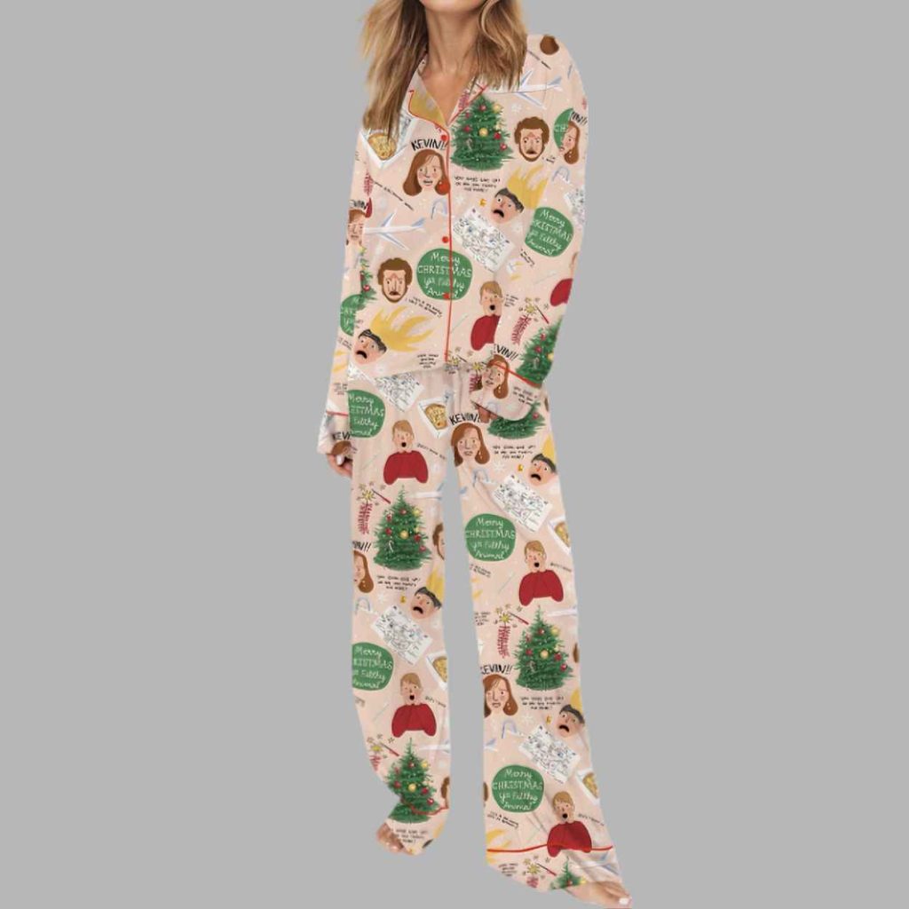Home Alone Silky Satin Pajama Set 3