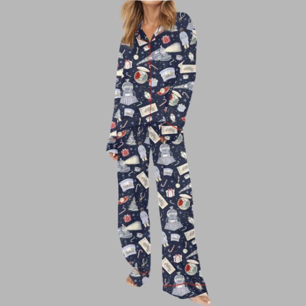 Polar Express Christmas Silky Satin Pajama Set 3