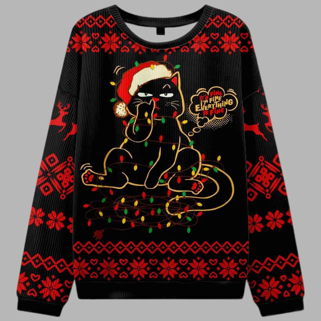 Its Fine Im Fine Everything Is Fine Ugly Christmas Sweater 3