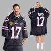 Josh Allen 17 Buffalo Football Unisex Blanket Hoodie 2