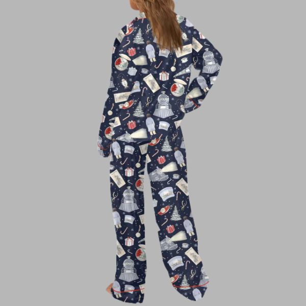 Polar Express Christmas Silky Satin Pajama Set 4