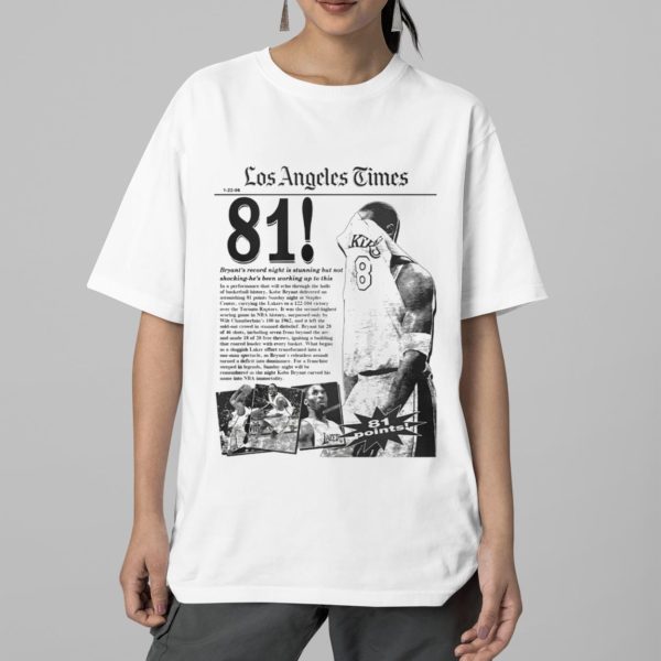 Lamar Jackson Kobe Bryant Times 81 Points Shirt 2