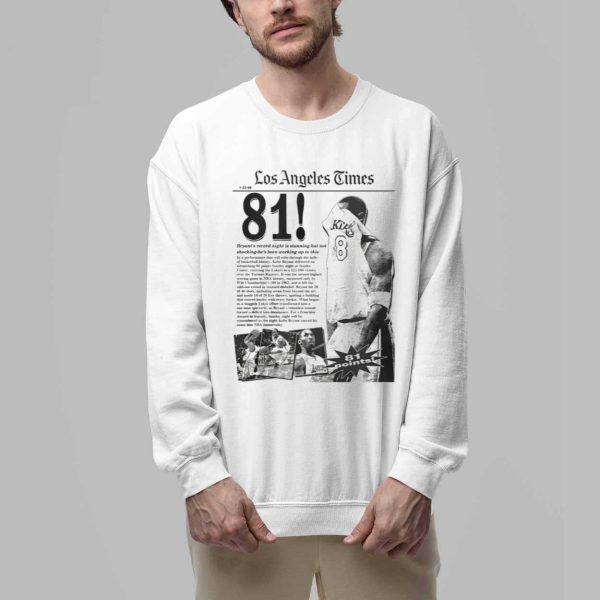 Lamar Jackson Kobe Bryant Times 81 Points Shirt 3