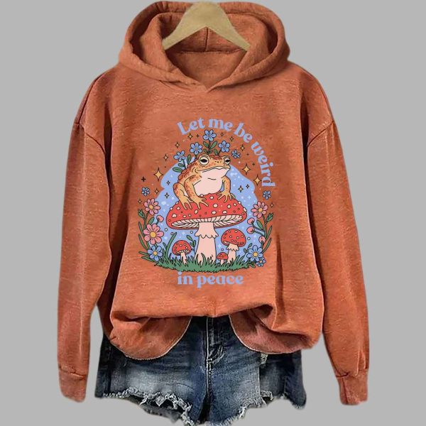 Let Me Be Weird In Peace Frog Hoodie 3