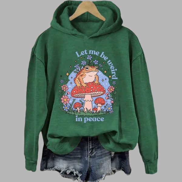 Let Me Be Weird In Peace Frog Hoodie 5