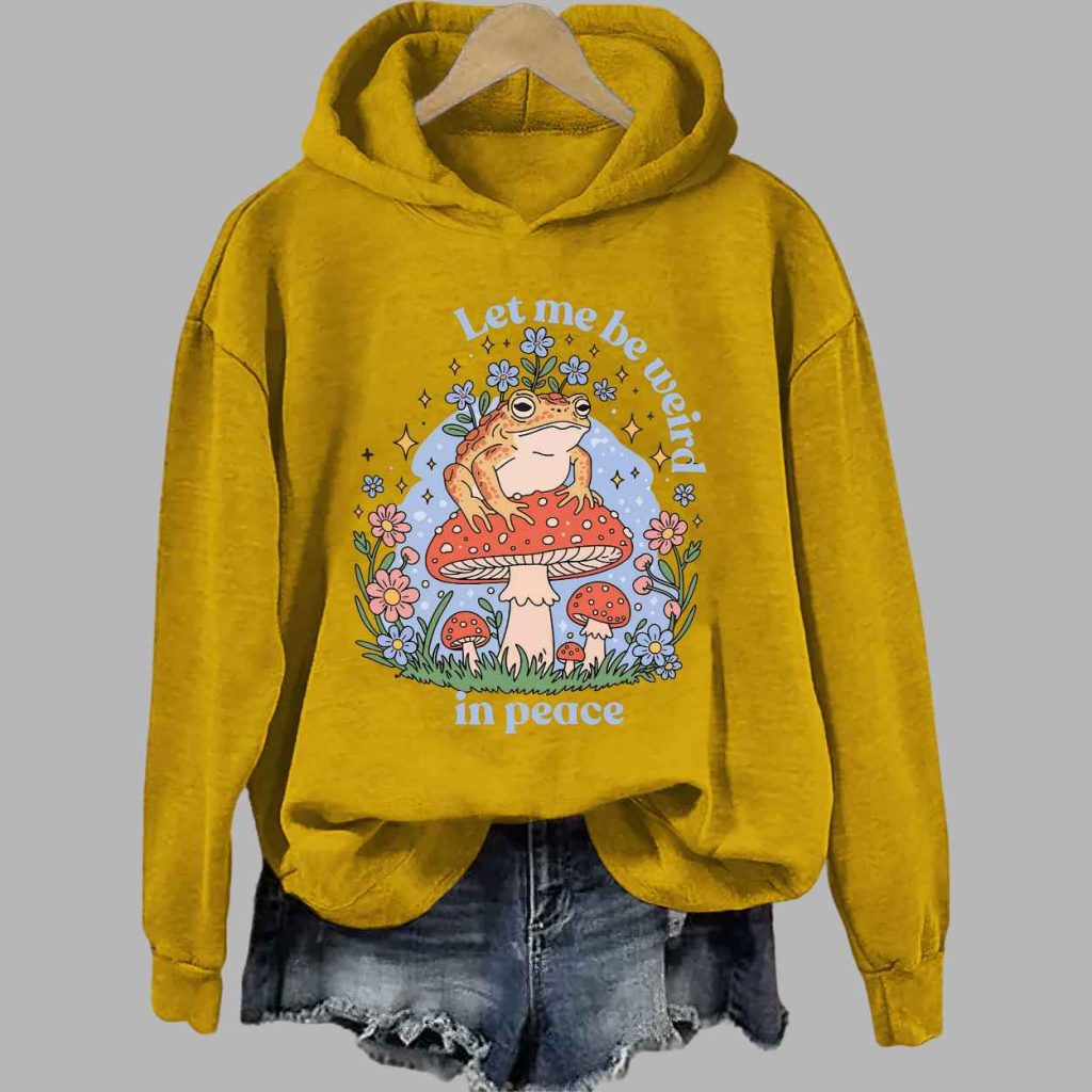 Let Me Be Weird In Peace Frog Hoodie 6