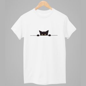 Womens Cute Cat Printed Casual Shirt 1