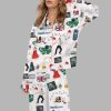 Christmas Love Actually Silky Satin Pajama Set 1