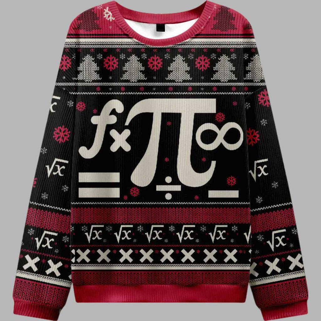 Math Christmas Black Ugly Christmas Sweater 3