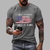 Mens A True Patriot Charlie Kirk Printed Casual T shirt 3