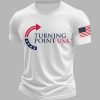 Mens Charlie Kirk Turning Point USA Trump Commemorative T Shirt 2