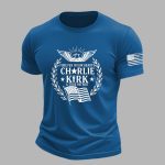 Men's Forever In Our Hearts A True Patriot Print short-sleeved T-shirt