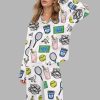 NYC Flushing Queens Tennis Silky Satin Pajama Set 2
