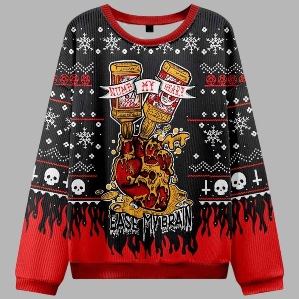Numb My Heart Ugly Christmas Sweater 3