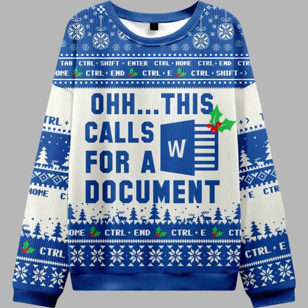 Ohh This Calls for a Document Ugly Christmas Sweater 3