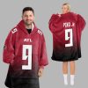 Penix Jr 9 Atlanta Football Unisex Blanket Hoodie 1
