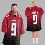 Penix Jr 9 Atlanta Football Unisex Blanket Hoodie
