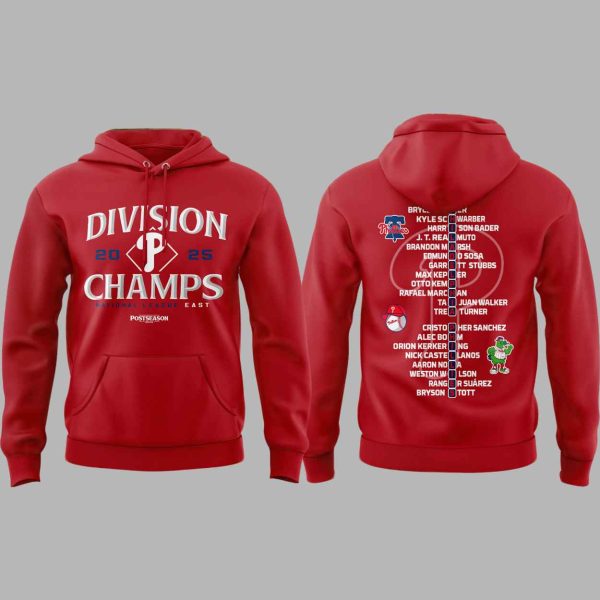 Phillies 2025 NL East Division Champions Hoodie 3