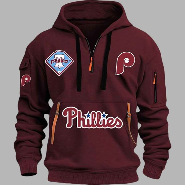 Phillies 2025 Quarter Zip Hoodie 4