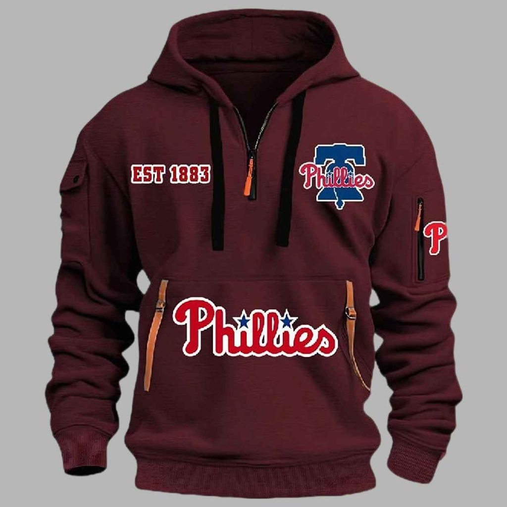 Phillies Est 1883 Quarter Zip Hoodie 3 Phillies Est 1883 Quarter Zip Hoodie 3