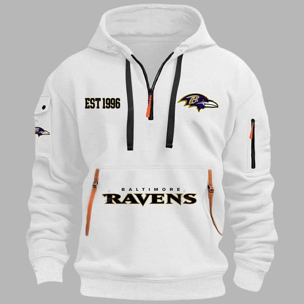 Ravens EST 1996 Quarter Zip Hoodie 3