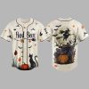 Red Sox Haunted Night Halloween Black Cat Pumpkin Jersey 2