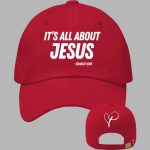 Retro It's All About Jesus Charlie Kirk Print Baseball Cap