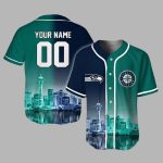 Seahawks x Mariners 3D Baseball Jersey