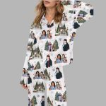 Stars Hollow Christmas Silky Satin Pajama Set