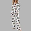 Stars Hollow Christmas Silky Satin Pajama Set 3