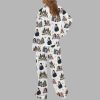 Stars Hollow Christmas Silky Satin Pajama Set 4