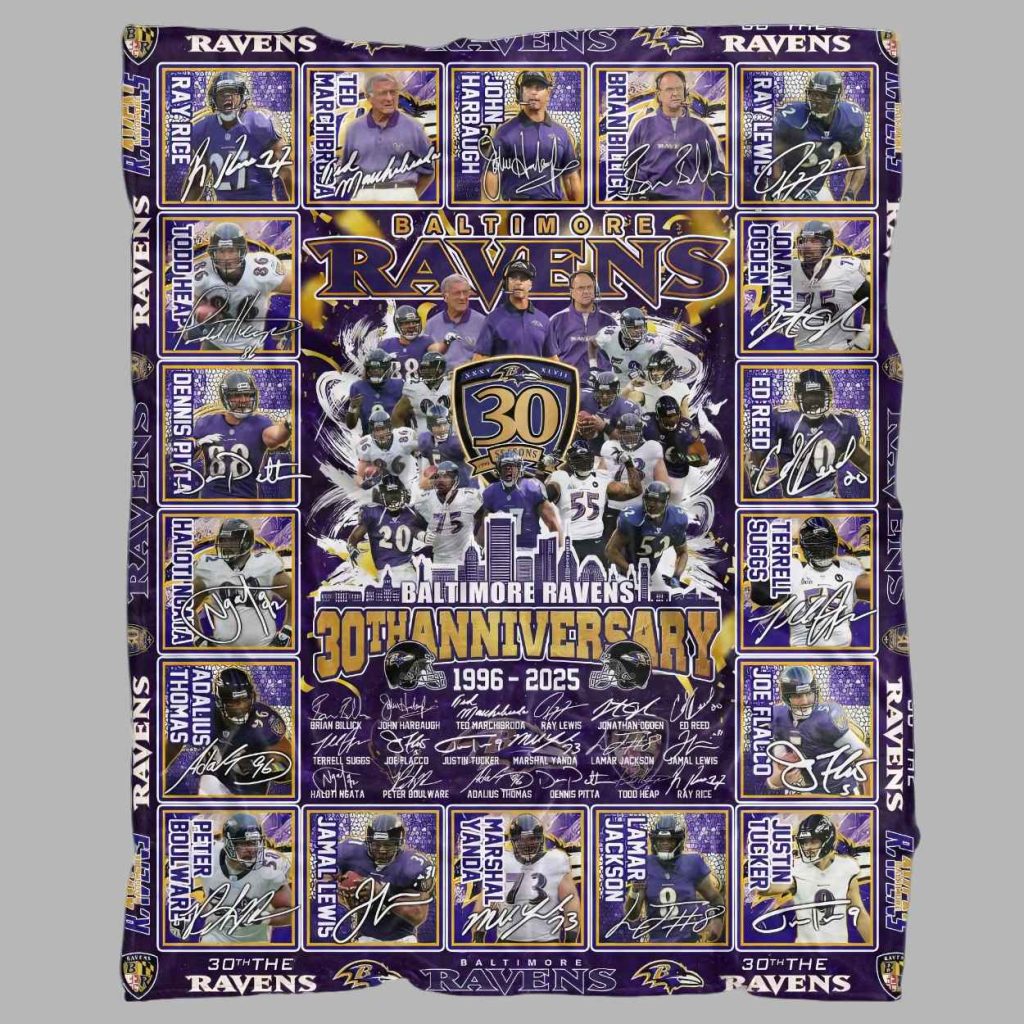 The Ravens 30th Anniversary 1996 2025 Blanket 3 The Ravens 30th Anniversary 1996 2025 Blanket 3