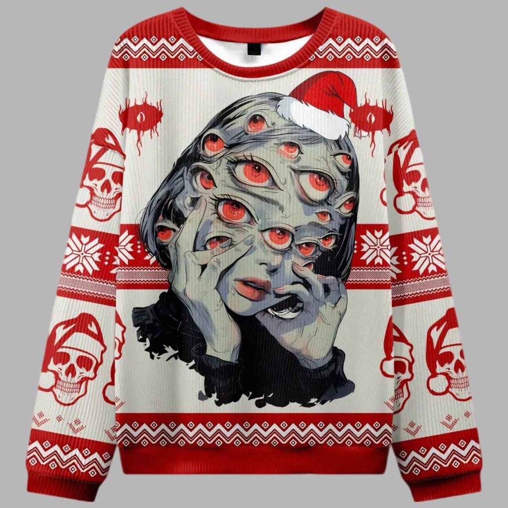 Thousand Eyes Gaze Ugly Christmas Sweater 3
