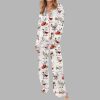 Tipsy Snowman Silky Satin Pajama Set 1