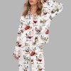 Tipsy Snowman Silky Satin Pajama Set 3
