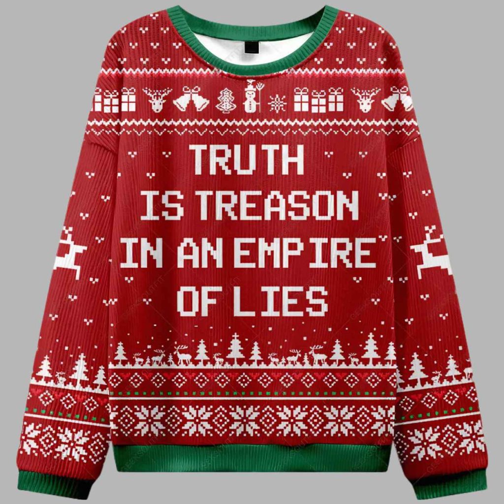 Truth Is Treason Ugly Christmas Sweater 3