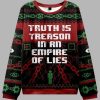 Truth is Treason In An Empire Of Lies Ugly Christmas Sweater 2