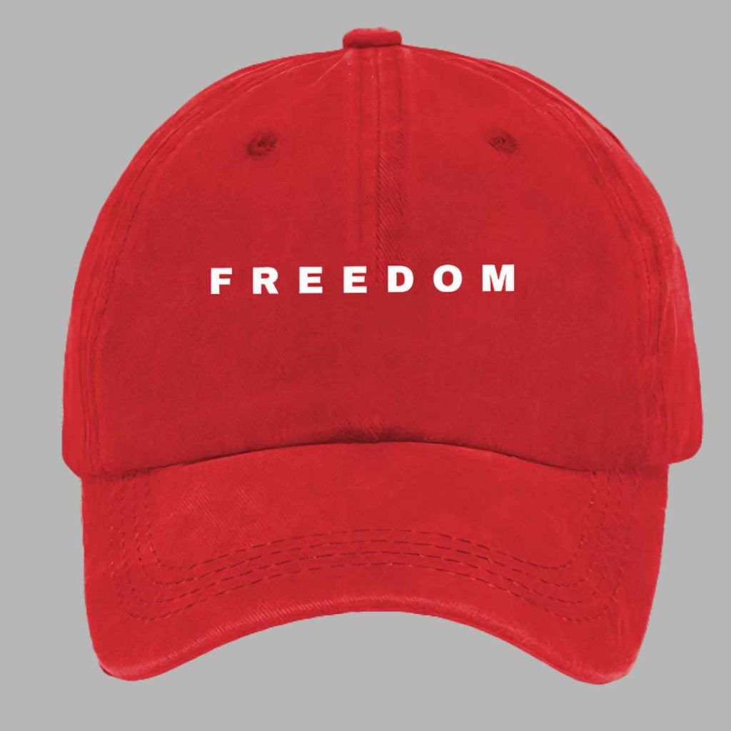 Unisex Vintage Freedom Print Hat 3