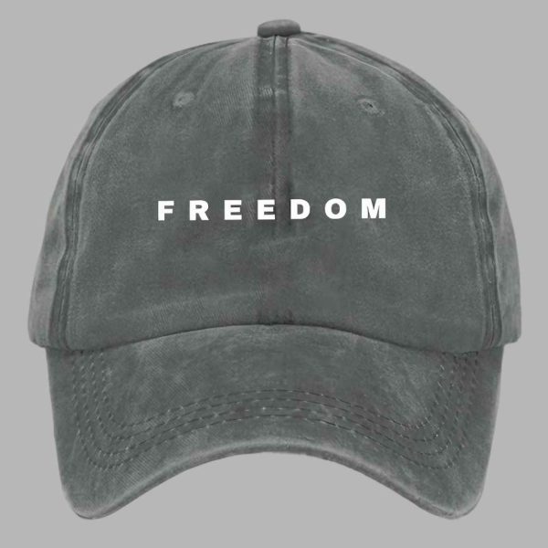 Unisex Vintage Freedom Print Hat 4