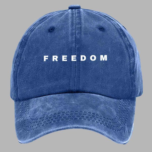 Unisex Vintage Freedom Print Hat 5