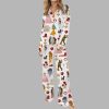 Wizard Of OZ Were Off Yellow Brick Road Silky Satin Pajama Set 2