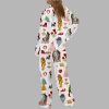 Wizard Of OZ Were Off Yellow Brick Road Silky Satin Pajama Set 3