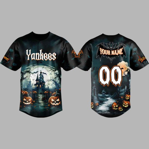 Yankees x Halloween 3D Baseball Jersey 2