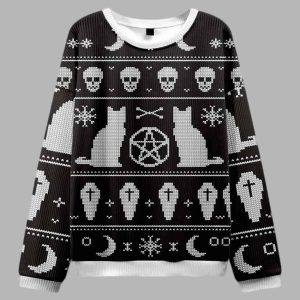 Cat Ugly Christmas Sweater 1