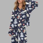 Polar Express Christmas Silky Satin Pajama Set