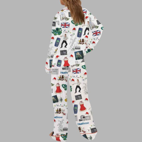 Christmas Love Actually Silky Satin Pajama Set 3
