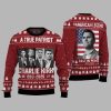 A True Patriot Charlie Kirk 1993 2025 Ugly Christmas Sweater 1
