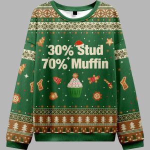 30 Stud 70 Muffin Ugly Christmas Sweater 1