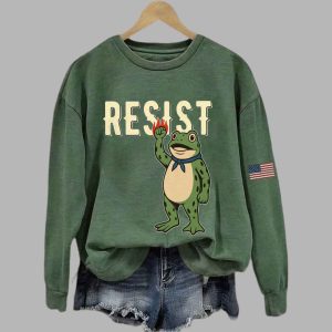 Womens Portland Frog Print Casual Sweatshirt 2