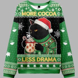 More Cocoa Less Drama Ugly Christmas Sweater 1